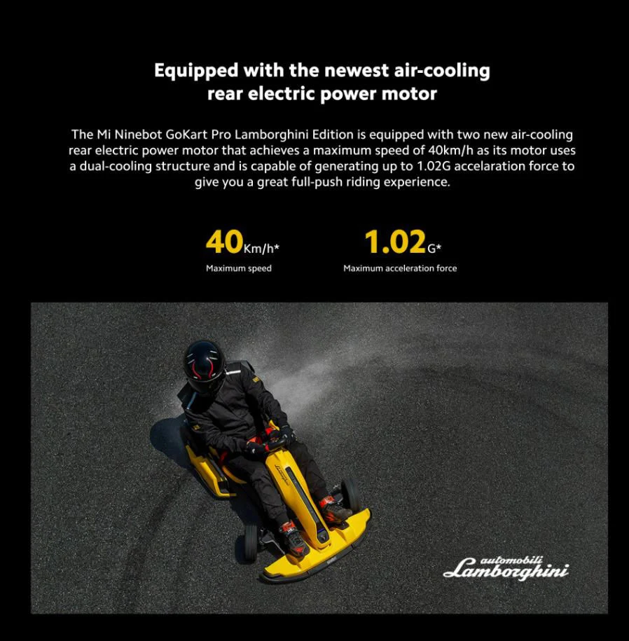 Ninebot Seg Way Xiaomi Yellow Gokart Racing Electric Go Kart Karting Lamborghini off Road Kit Electric Go Karts for Adults