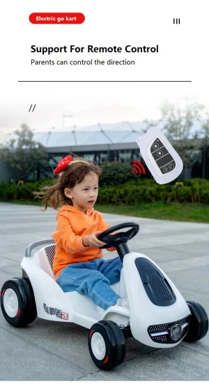 Macchinine elettriche Go-Kart elettriche a quattro ruote per bambini da corsa quadrate per bambini